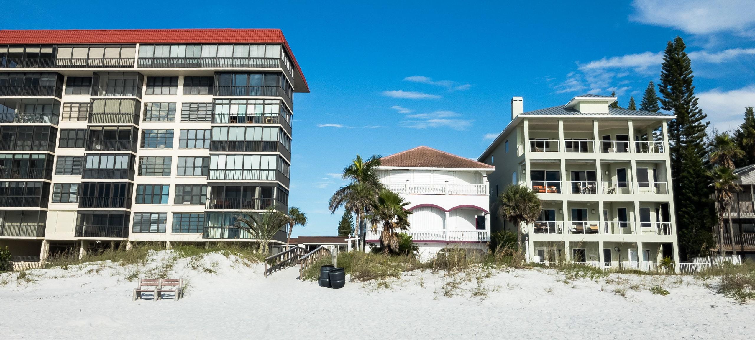 Beachside luxury condos and white sand at Redington Shores